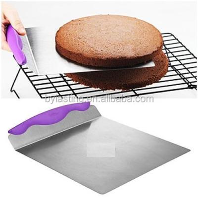 China Sustainable New Products Cake Lifter With TPR Handle High Grade Stainless Steel Baking Tools Cake Lifter for sale