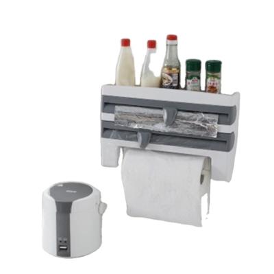 China Sustainable Kitchen Plastic Wrap - Aluminum Foil BBQ Paper Towel Rack Wrap Holder for sale