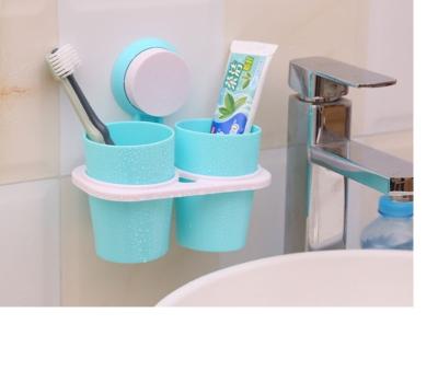 China Viable Colorful Toothbrush Holder Plastic Washing Brush Cup Bathroom Suit for sale