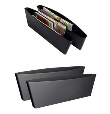 China 1Pair Car Storage Organizer Box Auto Gap Split Pocket Catcher Holder Hook Seat Cart Phone Storage Box LT-0150 Black Beige for sale