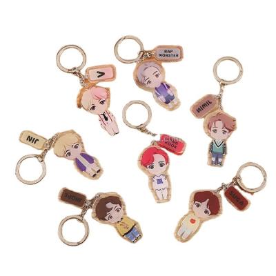 China Wholesale Plastic Make Your Own Key Chain LOGO Printed Acrylic Charms Free Custom Made High Clear Plastic Key Chain for sale