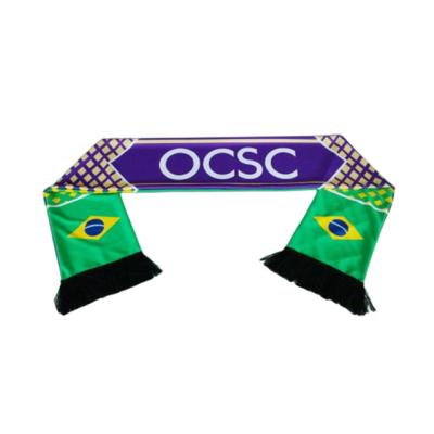 China Printing Satin Double Sides Fan High Quality Football Fan Scarf Competitive Price To Scarf Production for sale