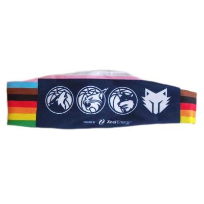 China Sports Cheer Printed Sports Headband Netting Sweat-absorbent Colorful Headband for sale