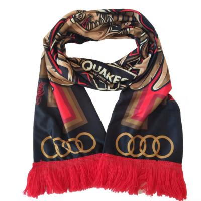 China Cheap Polyester Polyester Scarves With Fring Football Fun Scarf for sale