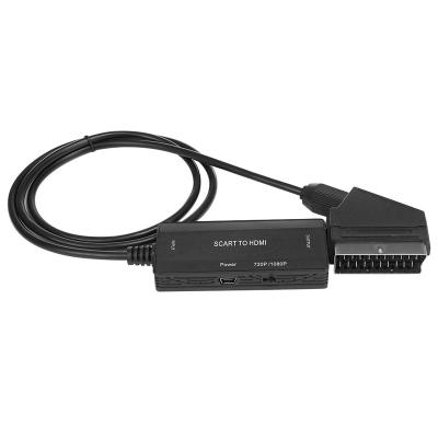 China Factory direct sale private model scart to HD converter upgraded version with cable scart to HDTV SCART adapter HD TO HDTV for sale