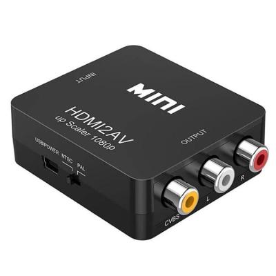 China Video Adapter Wholesale Mini Size 1080P HD2AV HD Video Converter HD To AV HD Video Adapter To RCA Converter AV Video Audio Adapter for sale