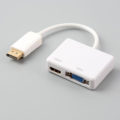 China Source DisplayPort to HDTV+VGA 2-in-1 DP to hdm-i+vga 4K Converter DP To HD+VGA for sale