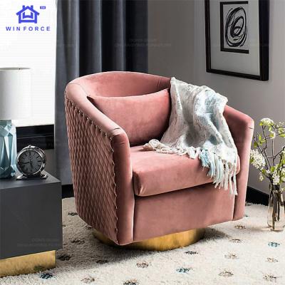 China Simple Chair Of Sofa Chair Living Room Modern Sofa Chair Linen Fabric Sofa Of New Popular European Style Tufted for sale