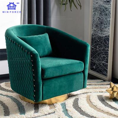 China Simple Leisure Sofa Chair For Living Room Hot Selling Tufted Creative Fabric Lazy Sofa Chair for sale