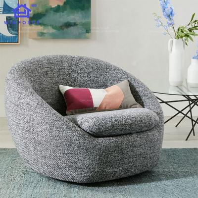 China Classic Modern Leisure Extended Sofa Chair Linen Lounge Chair Living Room Sofa Chair Furniture Custom Fabric for sale