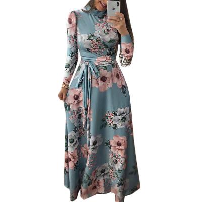 China 2022 New Style Anti-Static O-neck Long Sleeve Woman Dresses Formal Elegant Party Casual Women Dress Plus Size Women Dresses for sale