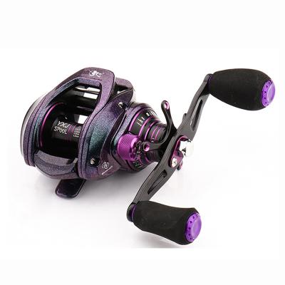 China Chinese Wholesale 6.3:1 Cheap LEFT HAND Purple 14 BB Low Profile Fishing Reel Low Profile Fishing Reel Baitcasting Baitcasting Reel for sale