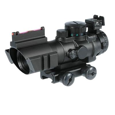 China Tactical Red Green Blue Triple 4x32 Illuminated Fast Range Reticle Scope With Superior Fiber Optic Sight GSP0105-RGB for sale