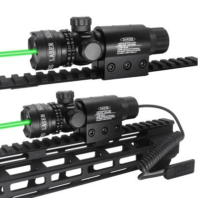 China Tactical Air Gun Hunting Green Rechargeable Laser Sight ar15 Scope For Air Rifle With 20mm Mount Tail Switch LS0001 for sale