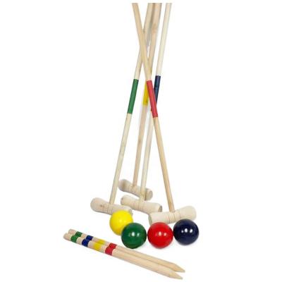 China Outdoor Wooden Garden Game Wooden Croquet Set for Kids and Adults for sale