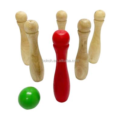 China Outdoor Bokoh Outdoor Playset and Garden Games Wooden Bowling Rolling Game for sale