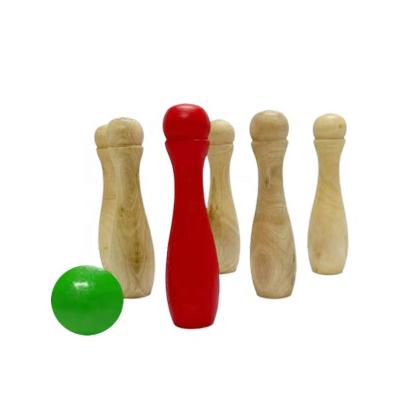 China Outdoor Playset Bokoh Lawn Games Wooden Bowling Bowling Game for sale