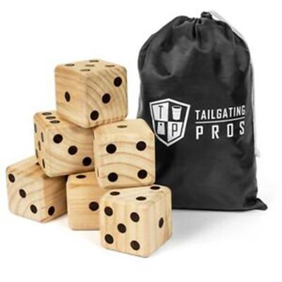 China Wholesale Custom Outdoor Wooden Dice Yard Dice Giant Wooden Game For Kids And Adults for sale