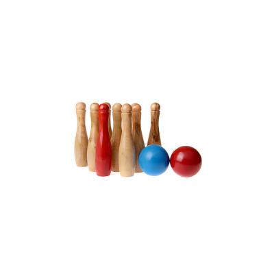 China OUTDOOR WOODEN NATURAL WOOD ROLLING SET FOR CHILDREN AND ADULTS WITH BOWLING 10 for sale