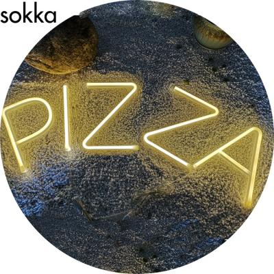 China Hotel LED PIZZA warm white neon sign for restaurant use for sale