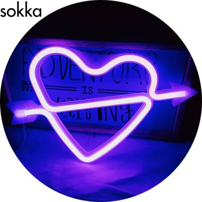 China Theme Park OEM Valentine's Day LED Neon Letters Light Up Heart Sign Marquee Letter Decor Night Lights for Party, Bar, Christmas, Gifts Purple for sale