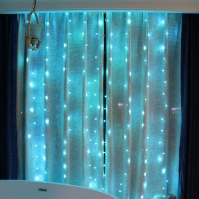 China Amazon 200 LED Curtain Light 16 Colors Changing USB Powered Multi Color Twinkle Window Fairy Lights With Remote Control for sale