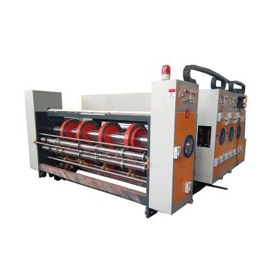 China automat packing line corrugated carton box printing die cutter machine Chain feeding rice for sale