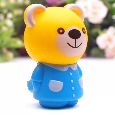 China Creative Cute Sleeping LED Night Light Cartoon Bear Shape Kids Room Led Bedroom Lamp Baby Kids Led Night Light for sale