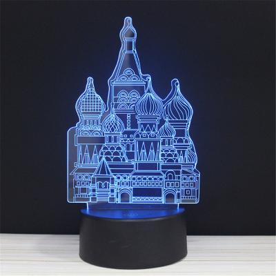 China Decoration and Room Gifts 3D Illusion Night Light 7 Colors Changing Decorative Desk Lamp for Kids Bedrooms for sale