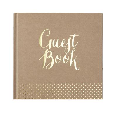 China paper & Custom High Quality Printing Wedding Guest Book White Paper Hardcover Cardboard Book for sale