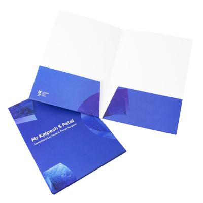 China paper & Custom Printed Cardboard Presentation Folders , Offset Printing Paper File Presentation Folder for sale