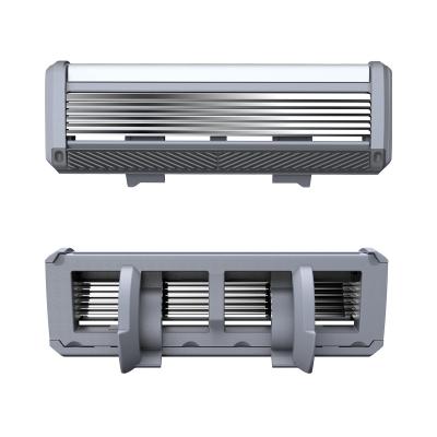 China 6+1 Razor Blade System Gray Spider 6 Cartridges Men's Razor Shaving Razor Blade for sale