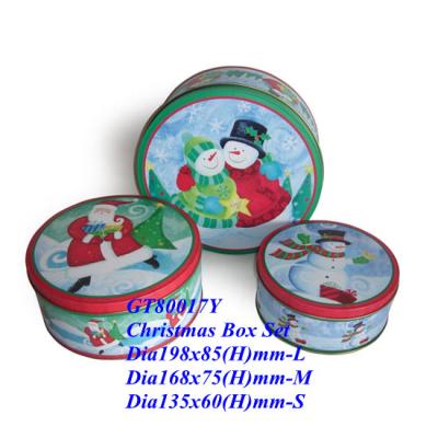 China Metal set , gift set ,Gift box set, metal case set, metal box set, Christmas Box, cake Box, Christmas Box set for sale