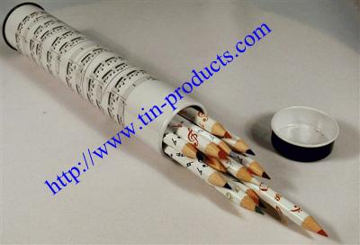 China Tin promotional Colored Pencils Tin Case Set,Gift Packaging Box from China for sale