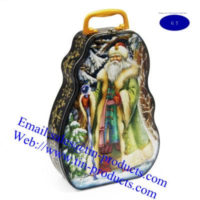 China New Gift Lunch Box , Gift Handle tin Container for different package usage from China for sale