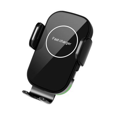 China Universal Fast Auto Smart Car Fast Charging Clamp Wireless Charger 15W Wireless Apple Samsung Car Phone Charger Mount for sale