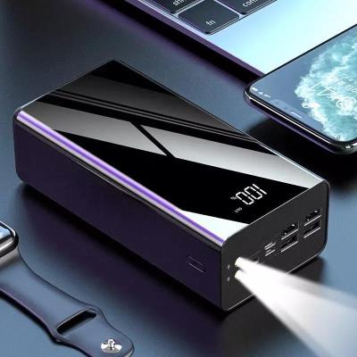 China Fast Charging Support Customized Ultra Large Capacity LED Digital Display Power Bank Portable Power Bank 50000mAh Quad Port Output Fast Charger for sale