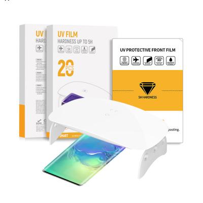 China Mobile phone stretching hydrogel protector 12x18cm screen films nano liquid screen protector Full square UV glue tempered glass UV soft glue for sale