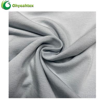 China Anti-bacteria Stretch 5% Spandex 95% Organic Bamboo Knitted Single Jersey Fabric For Baby Clothes for sale