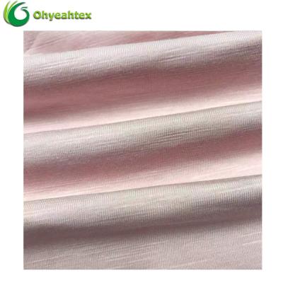 China Eco-friendly Organic Knit Plain 95% Cotton 5% Spandex Organic Cotton Jersey Fabric For T Shirt for sale