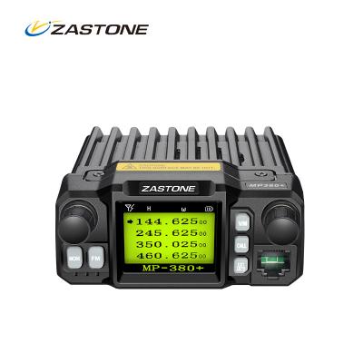 China Zastone mp380+ mini car radio 25W walkie talkie UHF car radio HF transceiver mini dual band mobile radio VHF 136-174MHZ 400-520MHZ for sale