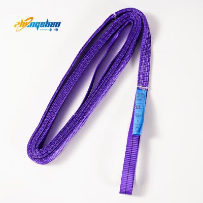 China Lifting Goods Wholesale high quality 100% polyester double eyes sling with lifting slings webbing for sale