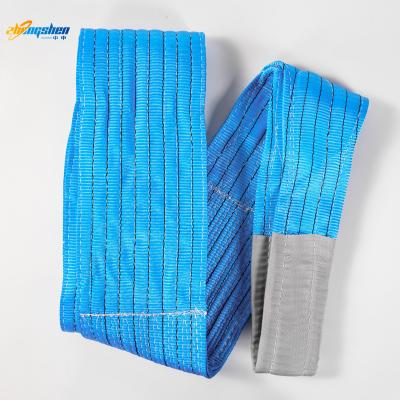 China Lifting Goods Competitive price 3 ton lifting Sling Belt Polyester Flat webbing sling for sale