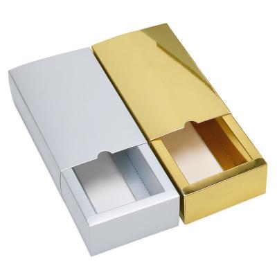 China Recyclable Gold Silver Paper Free Samples Slide Drawer Customized Boxes For Packaging Gift for sale