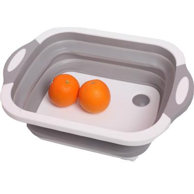 China Factory Price Sustainable Folding Cut Board Collapsible Chopper Basket Collapsible Vegetable Cutting Board for sale