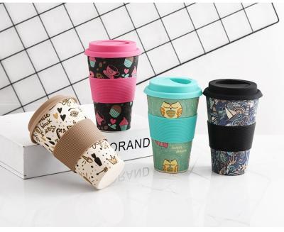 China Sustainable Reusable Custom Biodegradable Bamboo Fiber Cup Bamboo Coffee Mugs for sale