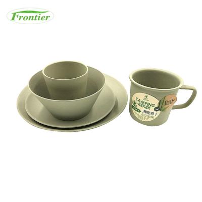 China Sustainable Customization Pure Bamboo Fiber Tableware Eco - Friendly Dinnerware Sets for sale