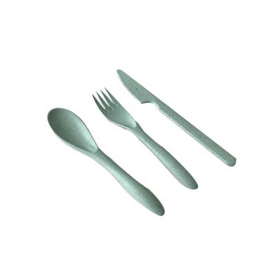 China Sustainable Wheat Fiber Travel Spoons And Fork Portable Kids Spoon And Fork Set for sale