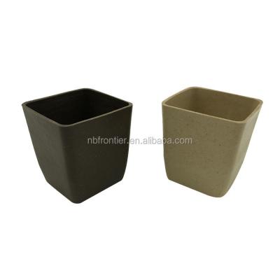 China Modern Eco - Friendly Bamboo Fiber Planter Garden Plant Cheap Flower Pots for sale