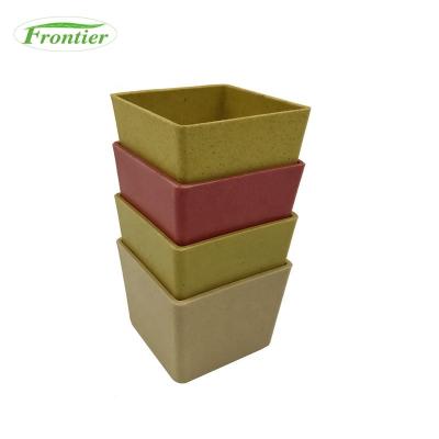 China Modern Wholesale Biodegradable Chinese Bamboo Fiber Garden Flower Plant Pots for sale